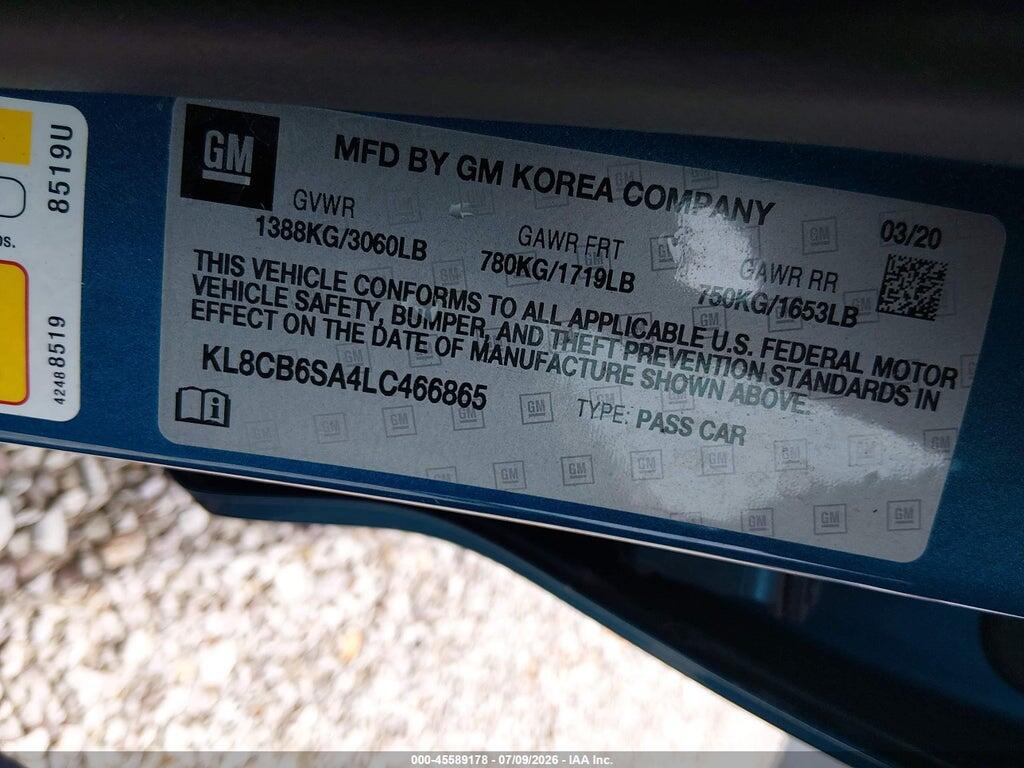 KL8CB6SA4LC466865 2020 CHEVROLET SPARK photo no. 9