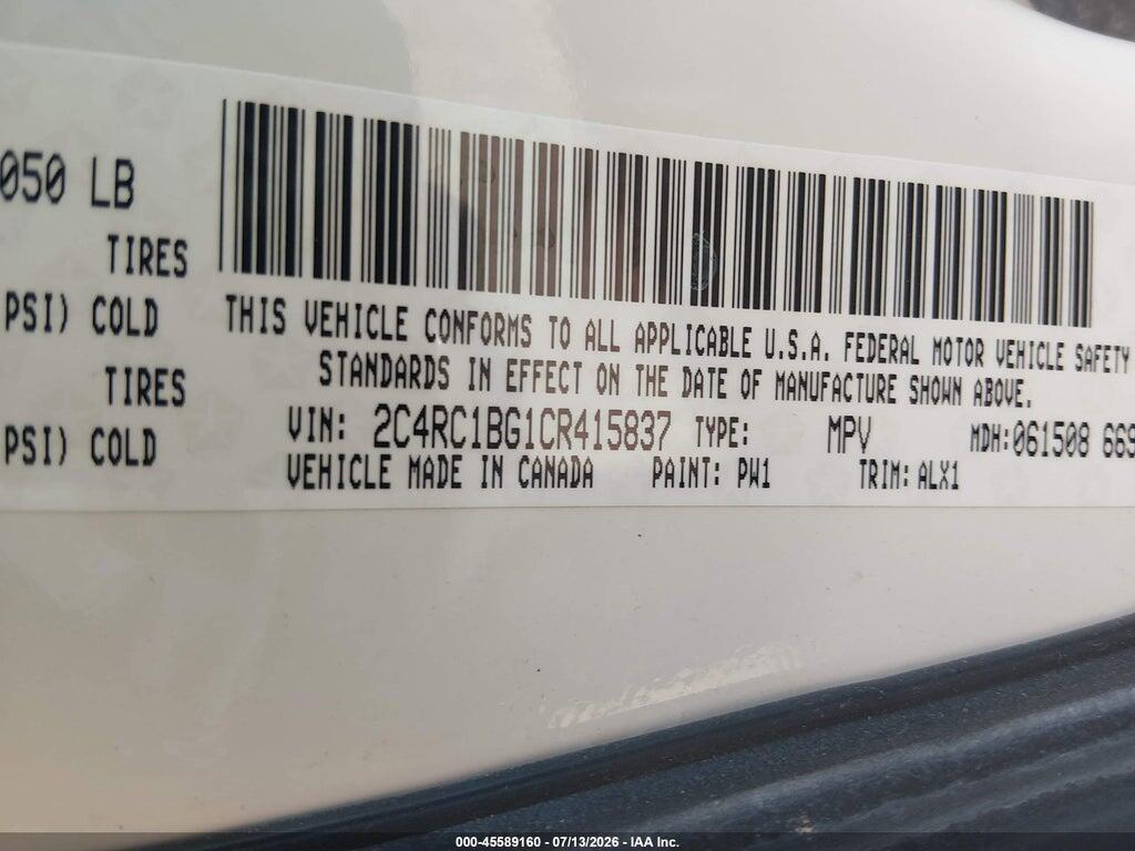 2C4RC1BG1CR415837 2012 CHRYSLER TOWN & COUNTRY photo no. 9