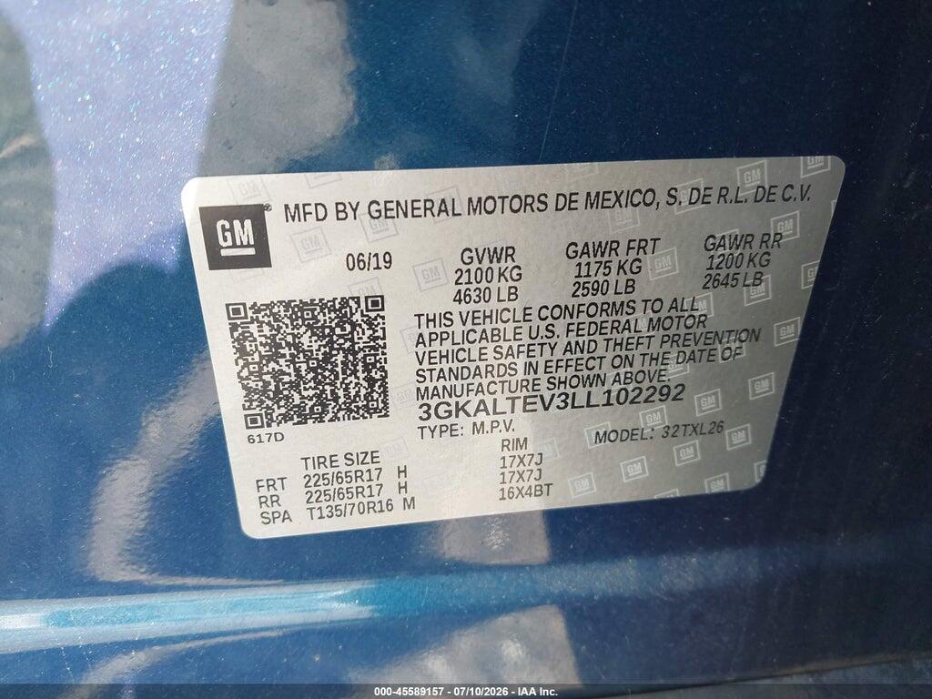 3GKALTEV3LL102292 2020 GMC TERRAIN photo no. 9