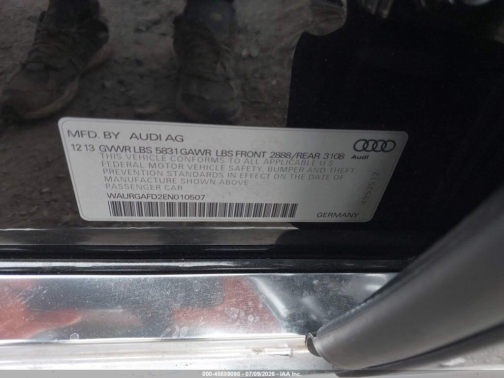WAURGAFD2EN010507 2014 AUDI A8 L photo no. 9