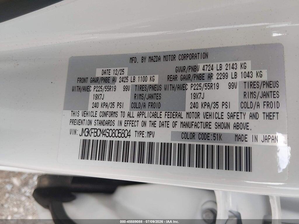 JM3KFBCM4S0805804 2025 MAZDA CX-5 photo no. 9