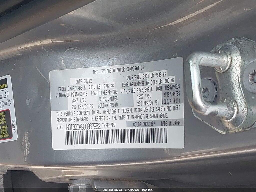 JM3TB2CA9C0367952 2012 MAZDA CX-9 photo no. 9