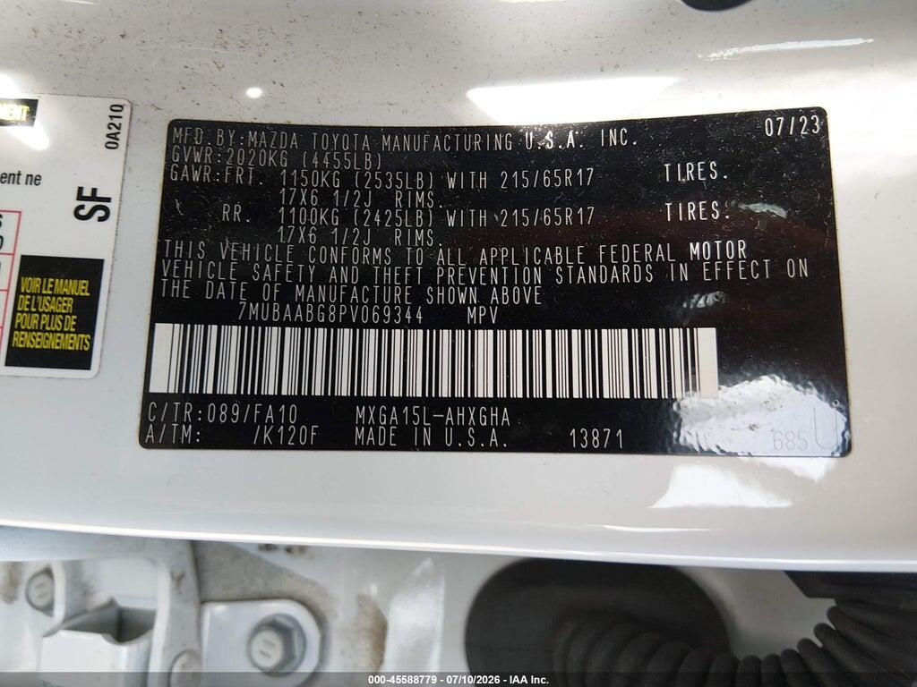 7MUBAABG8PV069344 2023 TOYOTA COROLLA CROSS photo no. 9