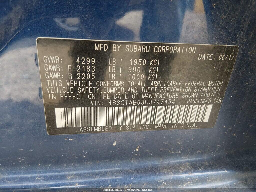 4S3GTAB63H3747454 2017 SUBARU IMPREZA photo no. 9