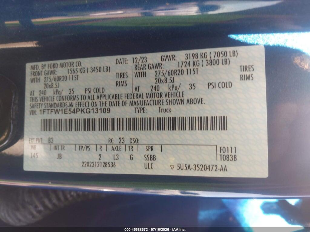 1FTFW1E54PKG13109 2023 FORD F-150 photo no. 9