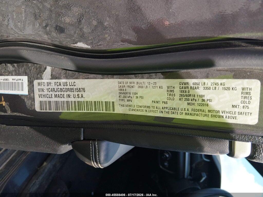 1C4RJGBG0R8515876 2024 JEEP GRAND CHEROKEE photo no. 9