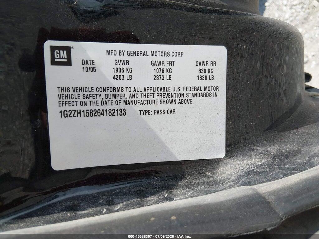 1G2ZH158264182133 2006 PONTIAC G6 photo no. 9