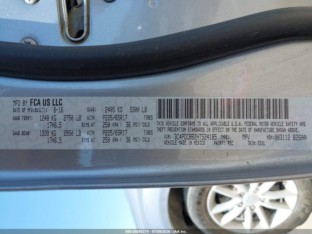 3C4PDCBB2HT524185 2017 DODGE JOURNEY photo no. 9