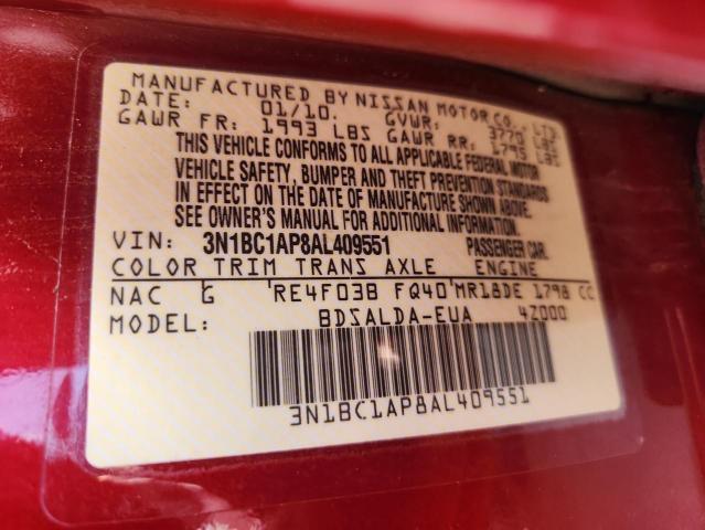 3N1BC1AP8AL409551 2010 NISSAN VERSA photo no. 12