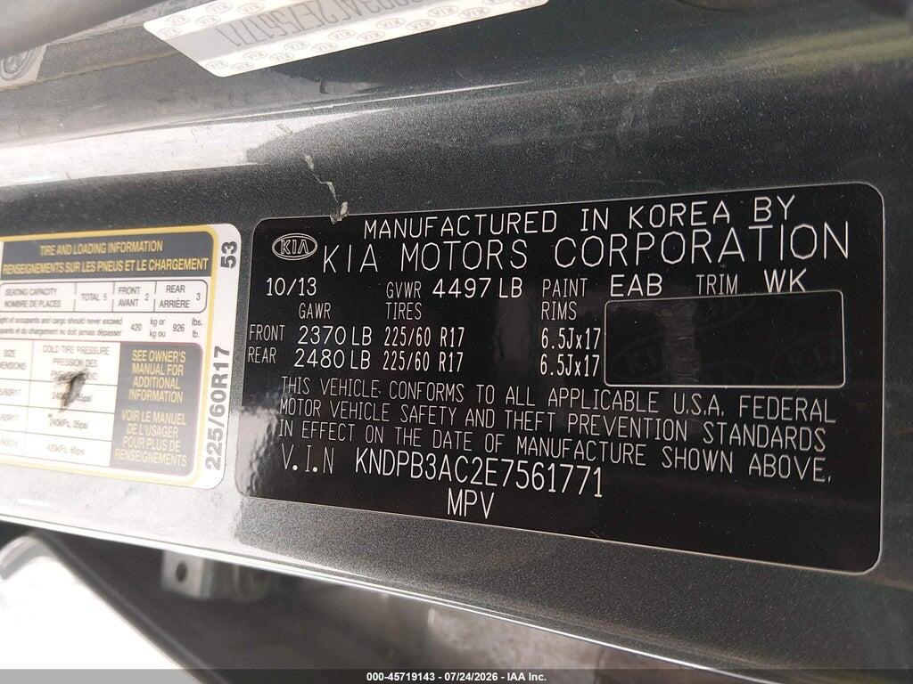 KNDPB3AC2E7561771 2014 KIA SPORTAGE photo no. 9