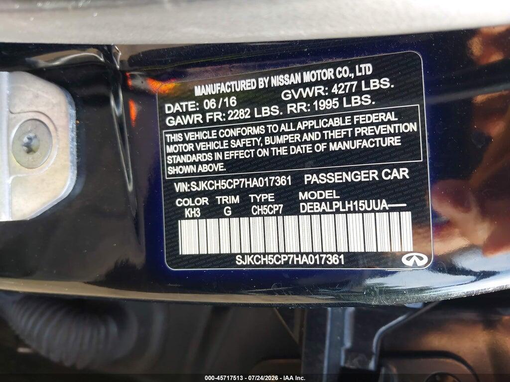 SJKCH5CP7HA017361 2017 INFINITI QX30 photo no. 9