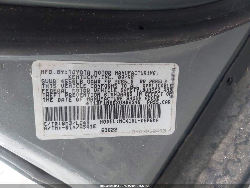 4T1BF18B6XU302345 1999 TOYOTA AVALON photo no. 9