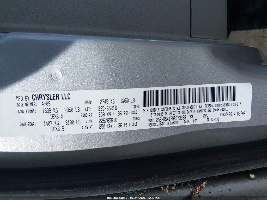 2A8HR54179R673338 2009 CHRYSLER TOWN & COUNTRY photo no. 9