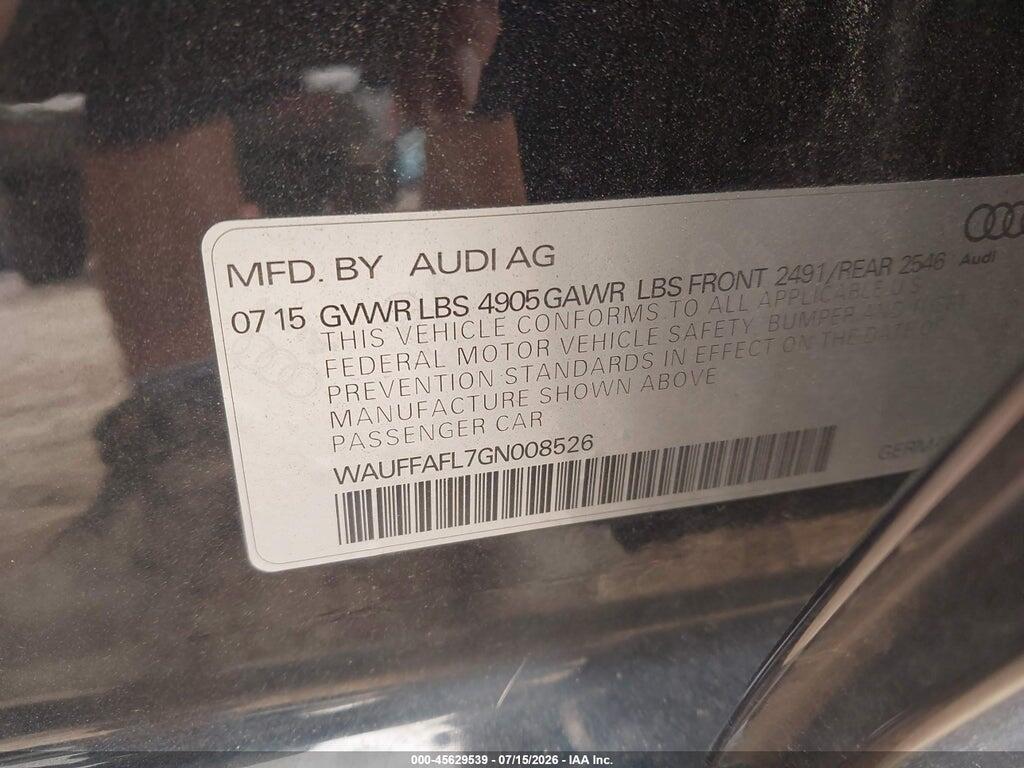 WAUFFAFL7GN008526 2016 AUDI A4 photo no. 9