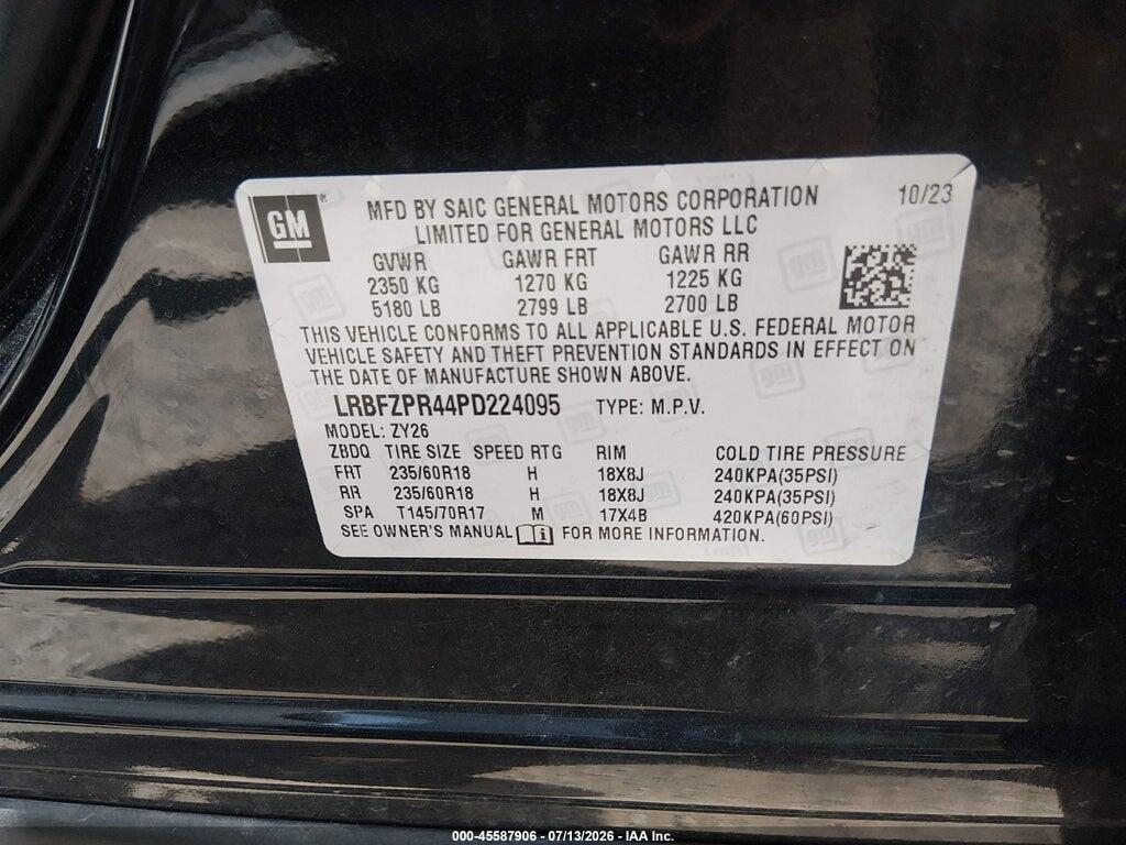 LRBFZPR44PD224095 2023 BUICK ENVISION photo no. 9