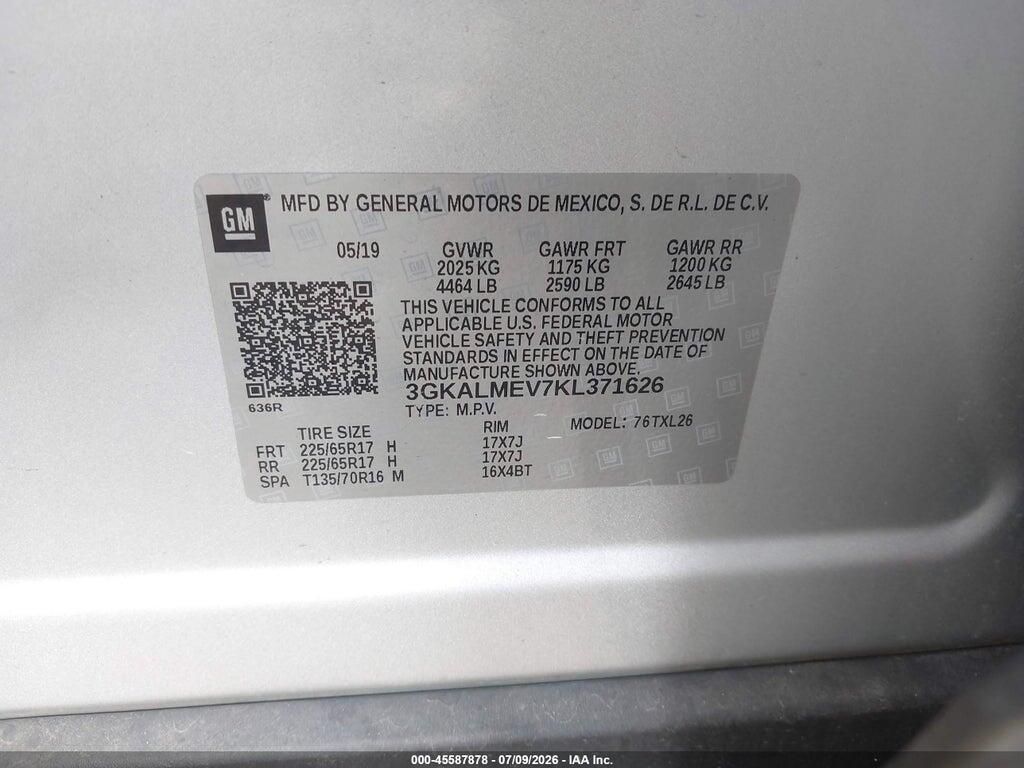 3GKALMEV7KL371626 2019 GMC TERRAIN photo no. 9