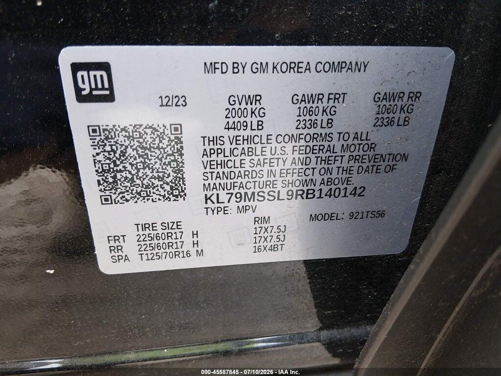 KL79MSSL9RB140142 2024 CHEVROLET TRAILBLAZER photo no. 9
