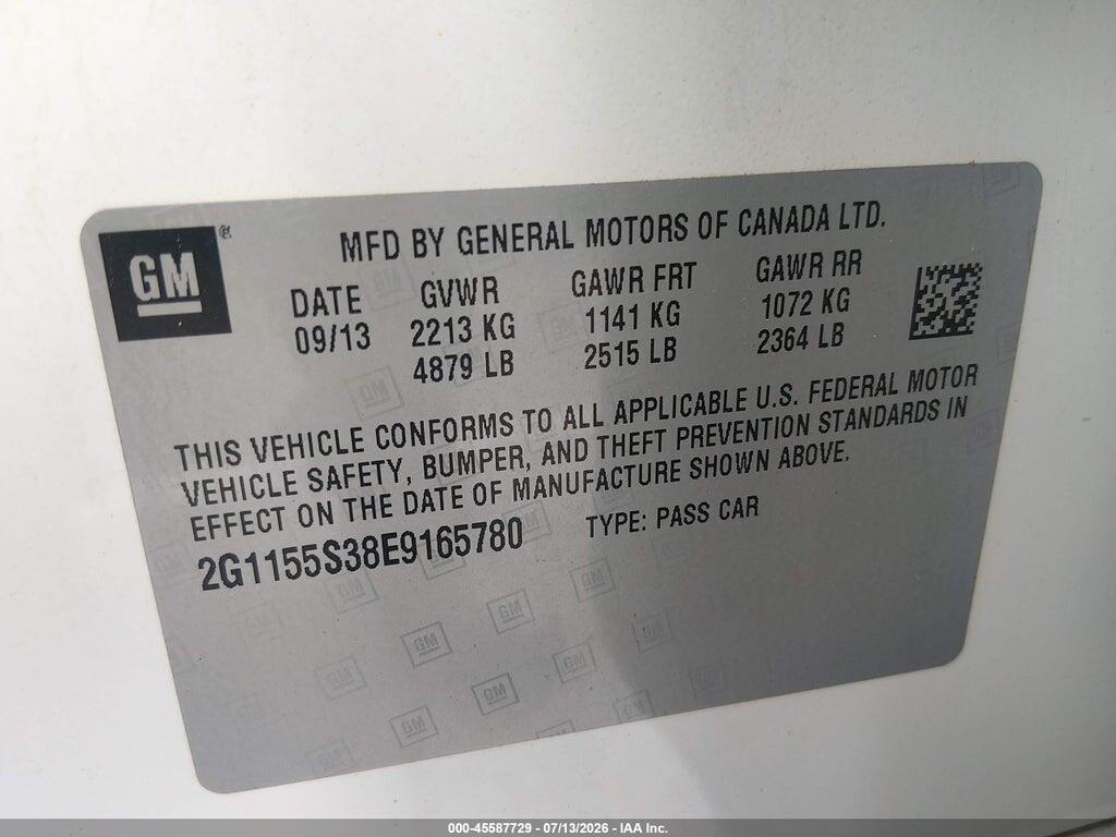 2G1155S38E9165780 2014 CHEVROLET IMPALA photo no. 9