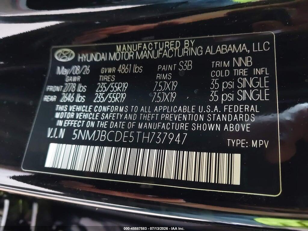 5NMJBCDE5TH737947 2026 HYUNDAI TUCSON photo no. 9