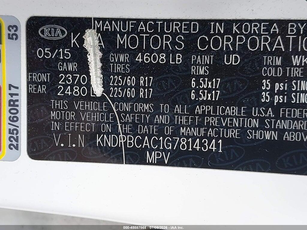 KNDPBCAC1G7814341 2016 KIA SPORTAGE photo no. 9