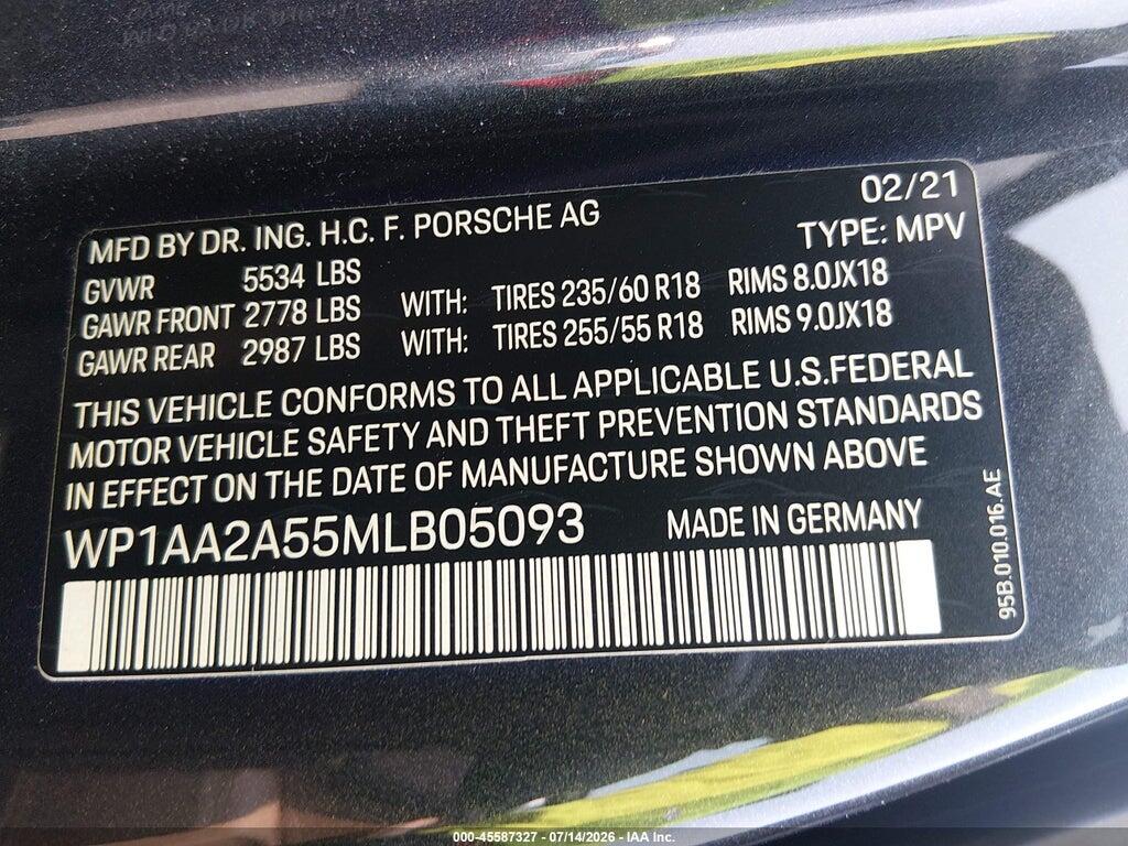 WP1AA2A55MLB05093 2021 PORSCHE MACAN photo no. 9