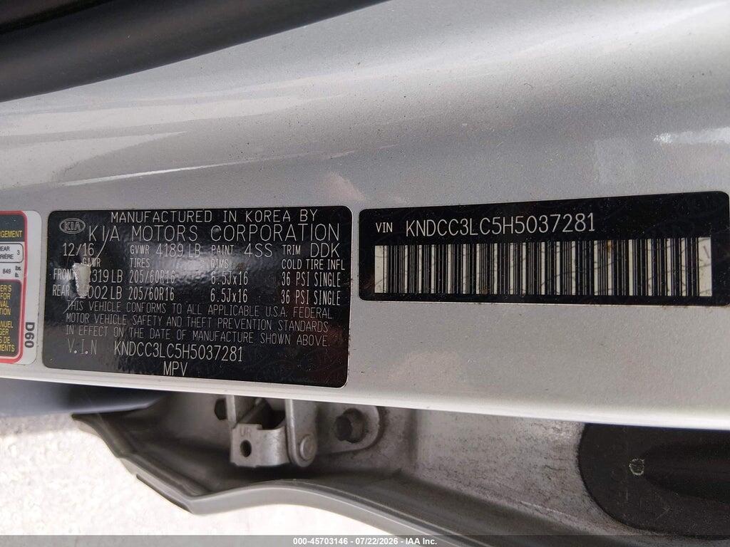 KNDCC3LC5H5037281 2017 KIA NIRO photo no. 9