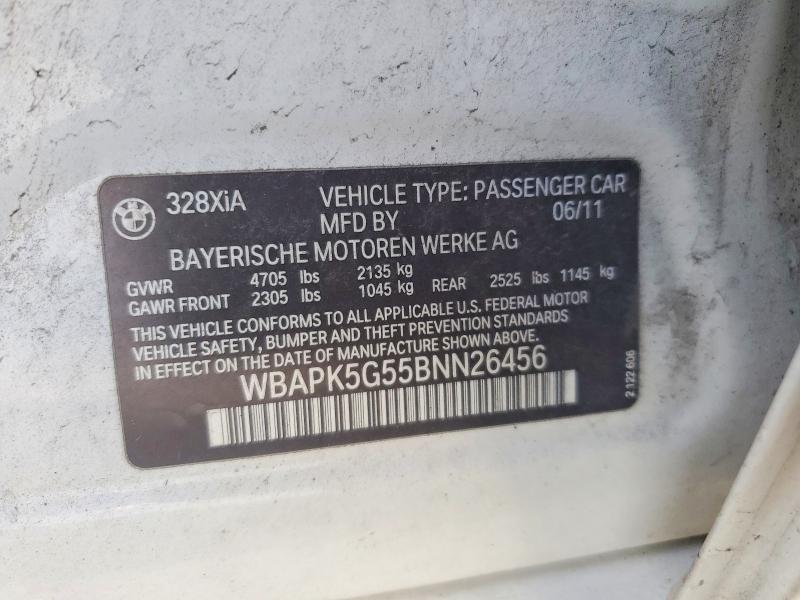 WBAPK5G55BNN26456 2011 BMW 328 photo no. 12