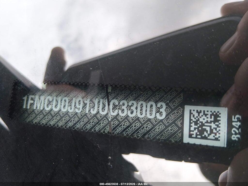 1FMCU0J91JUC33003 2018 FORD ESCAPE photo no. 9