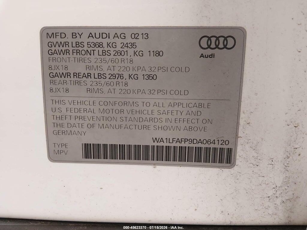 WA1LFAFP9DA064120 2013 AUDI Q5 photo no. 9