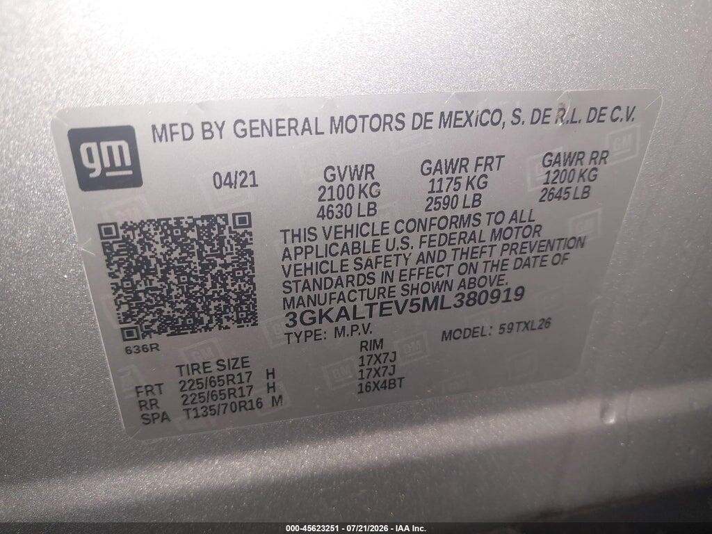 3GKALTEV5ML380919 2021 GMC TERRAIN photo no. 9