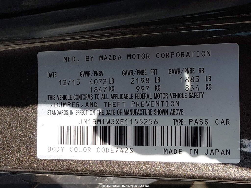 JM1BM1W3XE1155256 2014 MAZDA MAZDA3 photo no. 9