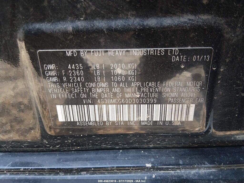 4S3BMCG60D3030399 2013 SUBARU LEGACY photo no. 9