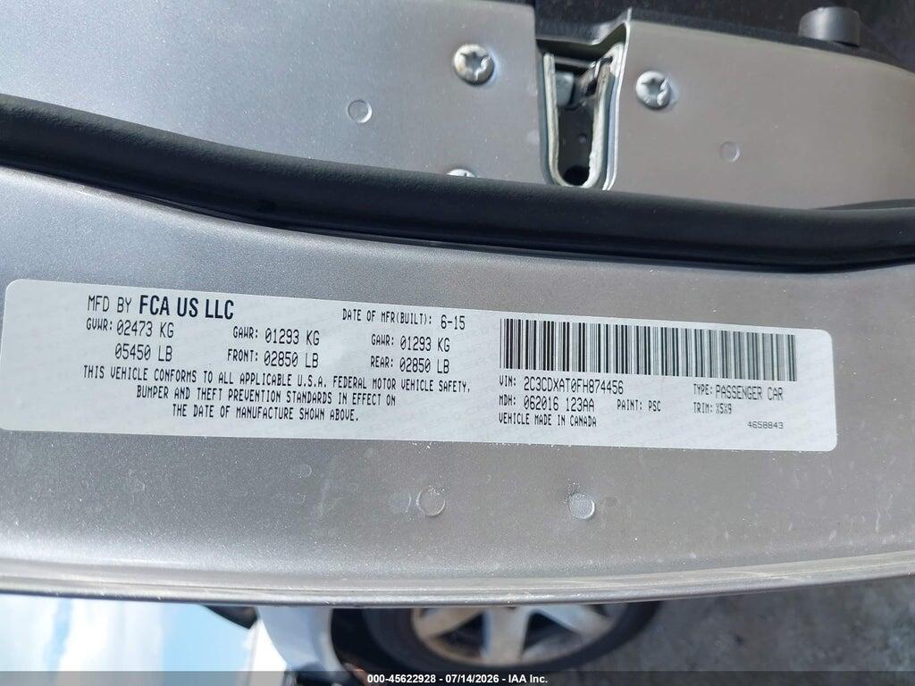 2C3CDXAT0FH874456 2015 DODGE CHARGER photo no. 9