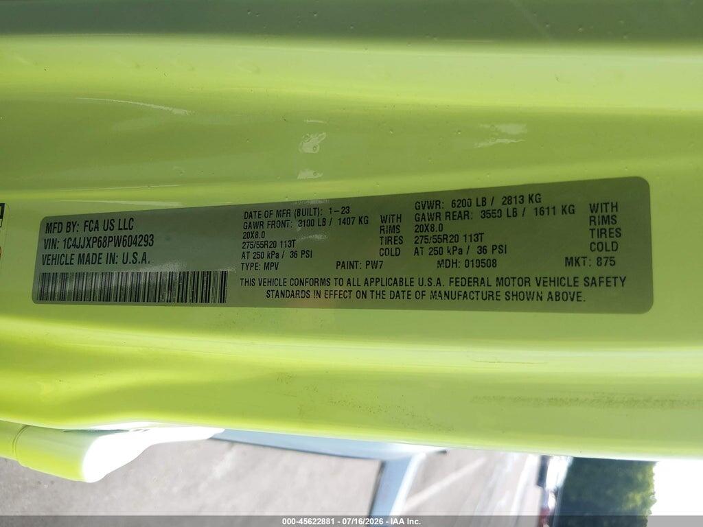 1C4JJXP68PW604293 2023 JEEP WRANGLER 4XE photo no. 9