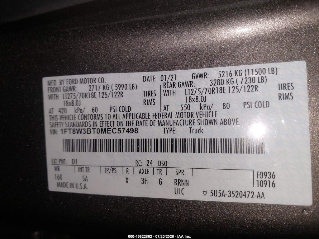 1FT8W3BT0MEC57498 2021 FORD F-350 photo no. 8
