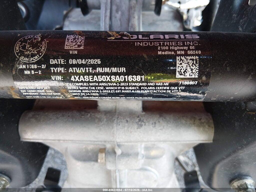 4XASEA50XSA016381 2025 POLARIS SPORTSMAN photo no. 10