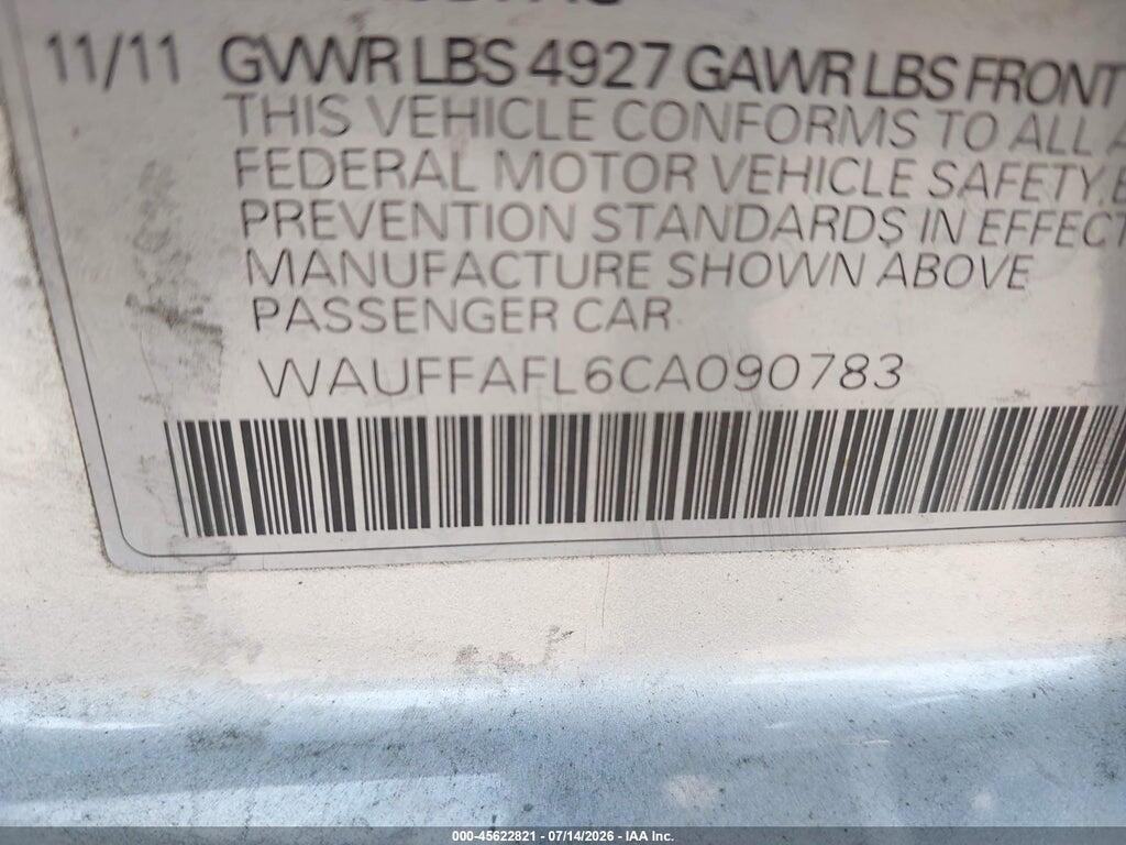 WAUFFAFL6CA090783 2012 AUDI A4 photo no. 9