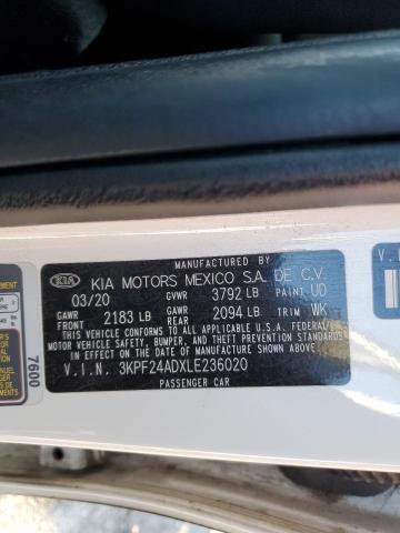 3KPF24ADXLE236020 2020 KIA FORTE photo no. 12