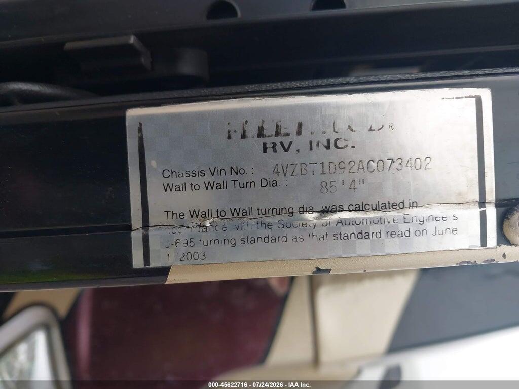 4VZBT1D92AC073402 2010 SPARTAN MOTORS MOTORHOME photo no. 9