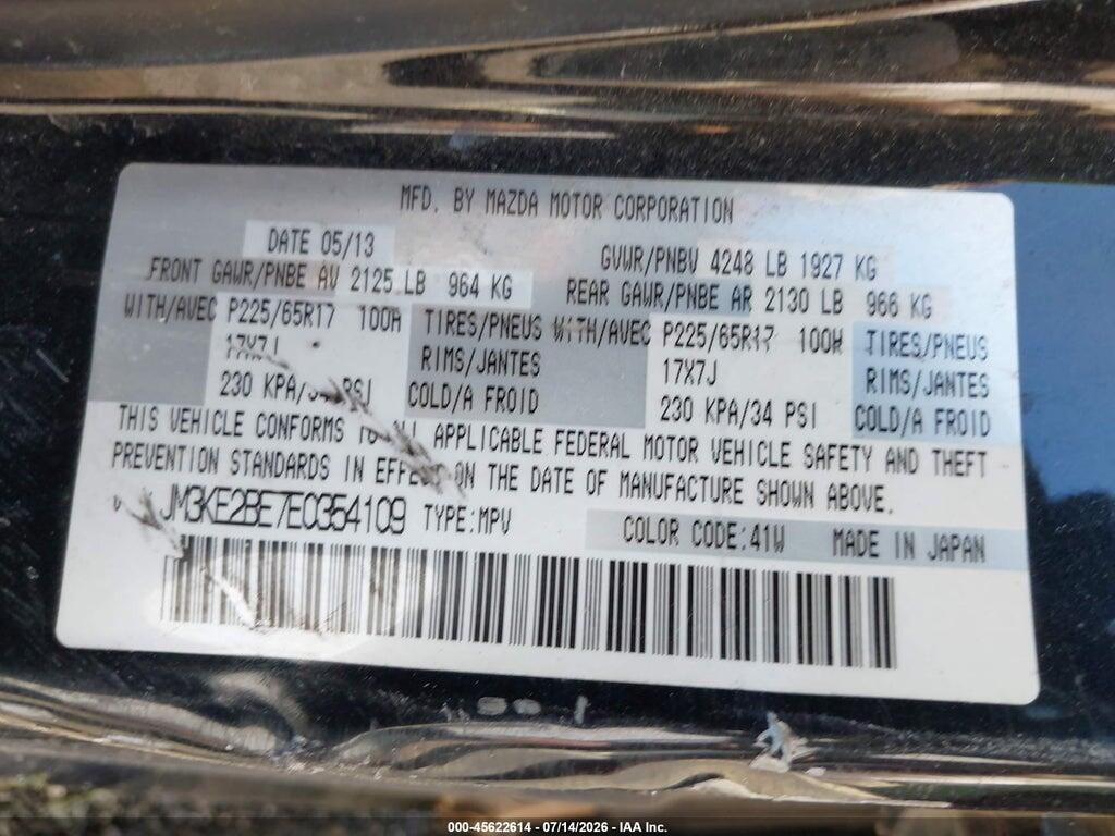 JM3KE2BE7E0354109 2014 MAZDA CX-5 photo no. 9