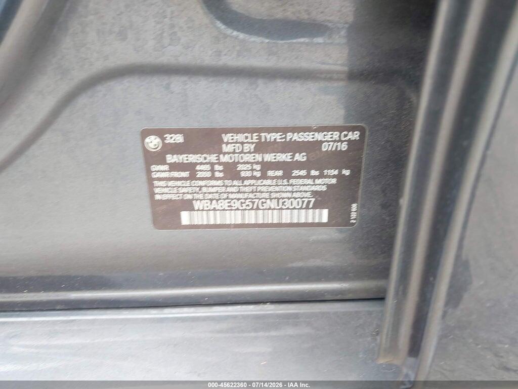 WBA8E9G57GNU30077 2016 BMW 328I photo no. 9