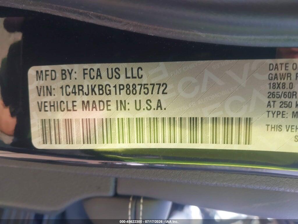 1C4RJKBG1P8875772 2023 JEEP GRAND CHEROKEE L photo no. 9