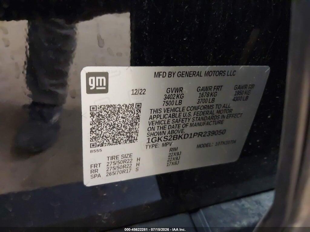 1GKS2BKD1PR239050 2023 GMC YUKON photo no. 9