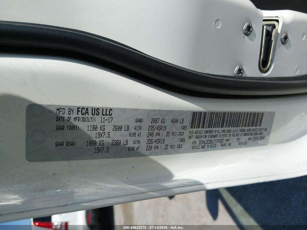 3C4NJDCB9JT177433 2018 JEEP COMPASS photo no. 9