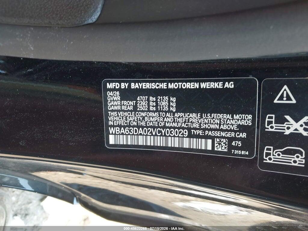 WBA63DA02VCY03029 2027 BMW 430I photo no. 9