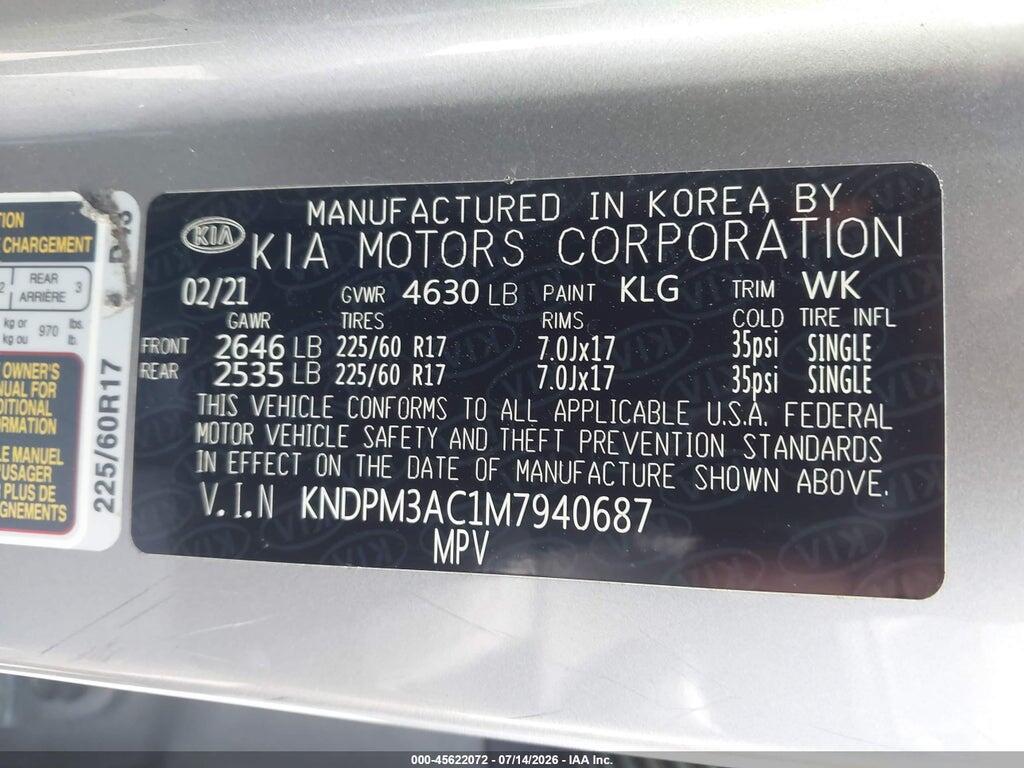 KNDPM3AC1M7940687 2021 KIA SPORTAGE photo no. 9