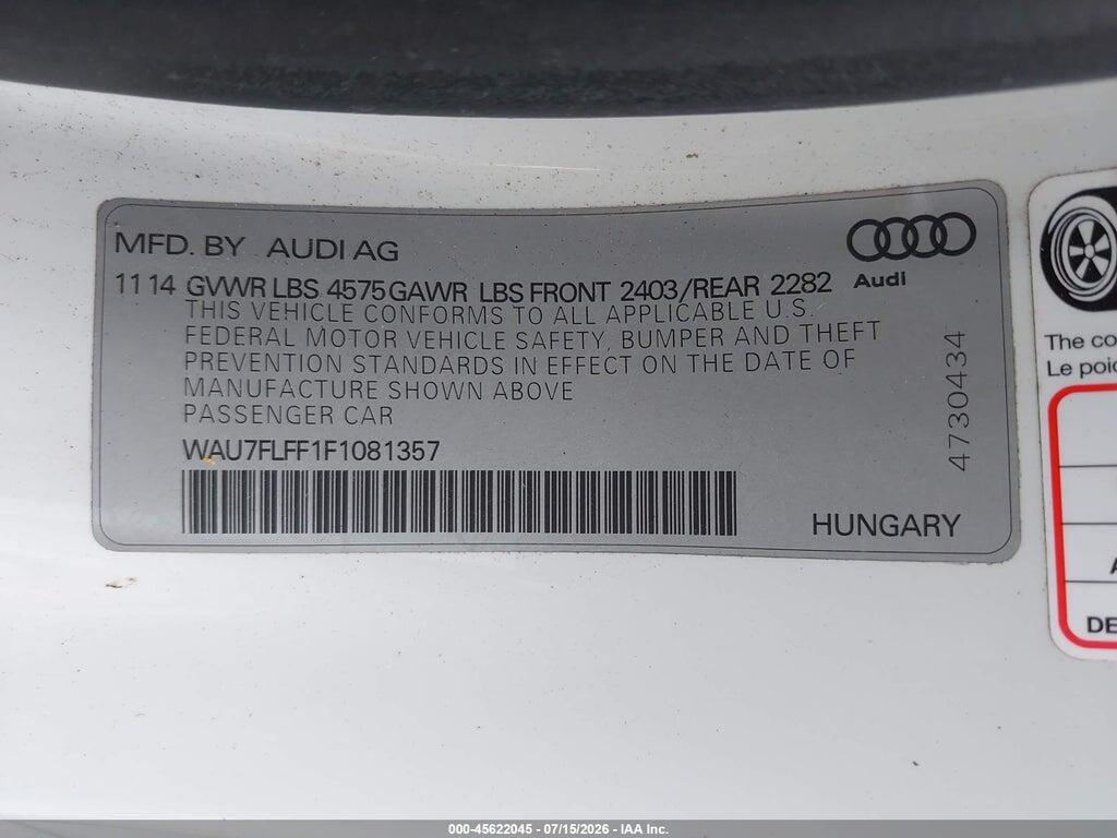 WAU7FLFF1F1081357 2015 AUDI A3 photo no. 9