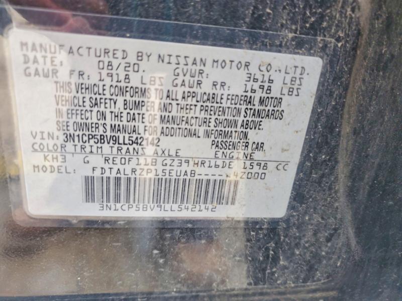 3N1CP5BV9LL542142 2020 NISSAN KICKS photo no. 12