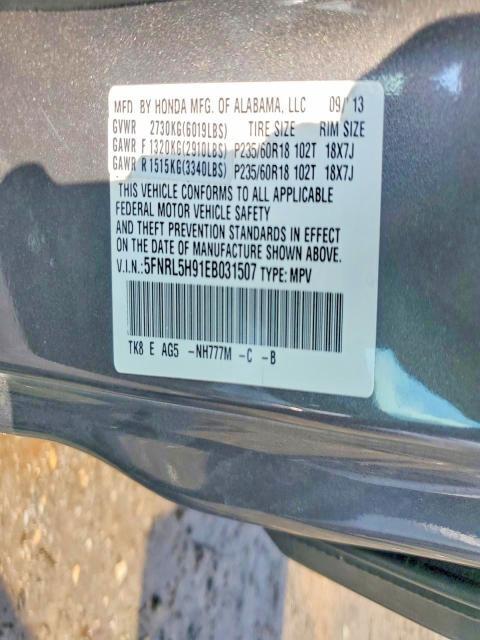 2014 HONDA ODYSSEY TOURING — Фото 13 из 13