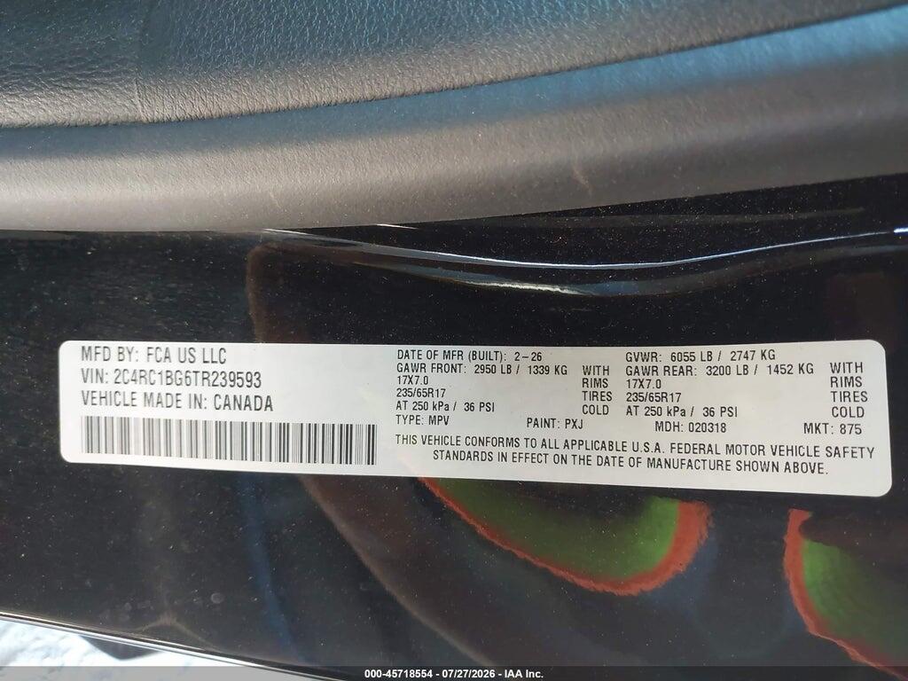 2C4RC1BG6TR239593 2026 CHRYSLER PACIFICA photo no. 9